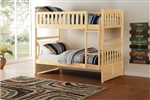 Bartly Twin/Twin Bunk Bed in Natural Pine Finish by Home Elegance - HEL-B2043-1