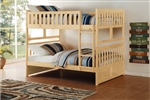 Bartly Full/Full Bunk Bed in Natural Pine Finish by Home Elegance - HEL-B2043FF-1