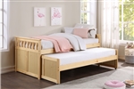 Bartly Twin/Twin Bed in Natural Pine Finish by Home Elegance - HEL-B2043RT-1