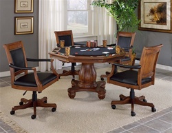 Kingston 5 Piece Game Table Set in Medium Cherry Finish by Hillsdale Furniture - 6004-5