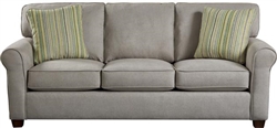 Zachary Sofa Queen Sleeper in Cement, Mahogany, or Wheat Fabric by Jackson - 3278-04