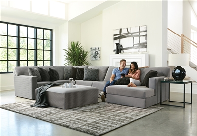 Carlsbad 5 Piece Sectional in Charcoal Fabric by Jackson Furniture - 3301-5-CH