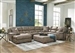 Royce 3 Piece Sectional Sofa in Taupe Fabric by Jackson Furniture - 4043-3CH