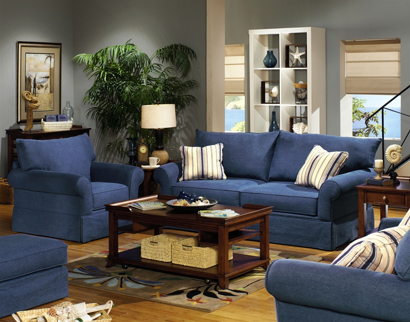 Natalie 2 Piece Sleeper Sofa Set in Indigo Denim by Jackson Furniture -  4317-SS