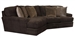 Mammoth 2 Piece Sectional in Chocolate Fabric by Jackson Furniture - 4376-2P-CH