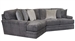 Mammoth 2 Piece Sectional in Smoke Fabric by Jackson Furniture - 4376-2P-S