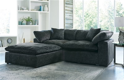 Plush 2 Piece Sectional Sofa in Smoke Fabric by Jackson Furniture - 4446-2-S