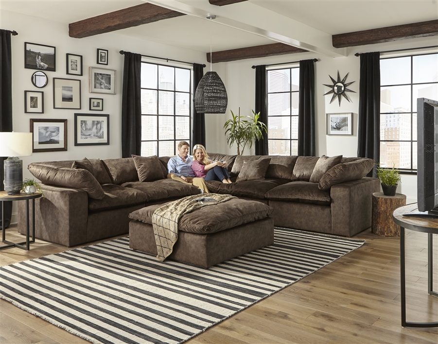 Plush 6 Piece Fabric Sectional by Jackson Furniture - 4446-6