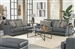 Marco 2 Piece Sofa Set in Gunmetal Leather by Jackson Furniture - 4507-SET-G
