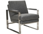 Meridian Granite Fabric Chair in Chrome Finish by Jackson Furniture - 709-G