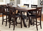 Lawson 5 Piece Counter Height Dining Set in Espresso Two Tone Finish by Liberty Furniture - LIB-116-GT4078