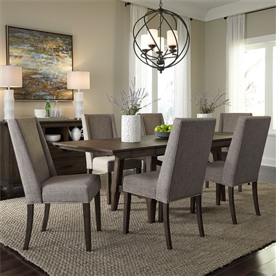 Double Bridge Trestle Table 7 Piece Dining Set in Dark Chestnut Finish by Liberty Furniture - 152-CD-O7TRS
