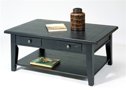 Treasures Rectangular Cocktail Table in Rustic Black Finish by Liberty Furniture - 17-OT4001