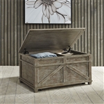 Parkland Falls Storage Trunk Cocktail Table in Weathered Taupe Finish by Liberty Furniture - 172-OT1013