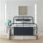Vintage Series Metal Bed in Navy Finish by Liberty Furniture - 179-BR13HFR-N