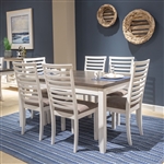 Brook Bay Rectangular Leg Table 7 Piece Dining Set in White and Grey Finish by Liberty Furniture - 182-CD-7LGS