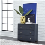 Midnight Three Drawer Accent Cabinet in Wire Brushed Denim Finish by Liberty Furniture - 2030-AC3432