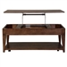 Lake House Lift Top Cocktail Table in Rustic Brown Oak Finish by Liberty Furniture - 210-OT