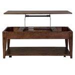 Lake House Lift Top Cocktail Table in Rustic Brown Oak Finish by Liberty Furniture - 210-OT