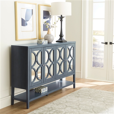 Circle View Four Door Accent Cabinet in Blue Dusk Finish by Liberty Furniture - LIB-2122-AC1000