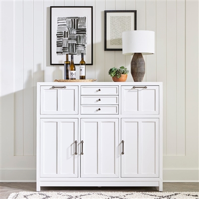 Capeside Cottage Buffet in Porcelain White Finish by Liberty Furniture - 224-CB5648-W