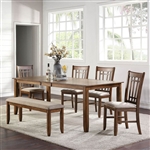 Santa Rosa II Rectangular Leg Table 6 Piece Dining Set in Antique Honey Finish by Liberty Furniture - 227-CD-6RLS