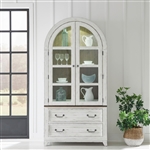 River Place Curio Cabinet in Riverstone White and Tobacco Finish by Liberty Furniture - LIB-237-DR-CC