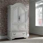 Magnolia Manor Armoire in Antique White Finish by Liberty Furniture - 244-BR-ARM