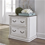 Magnolia Manor Jr Executive Media Lateral File in Antique White Finish by Liberty Furniture - 244-HO146