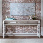 Magnolia Manor 74 Inch Console Table in Antique White Finish by Liberty Furniture - 244-OT7636