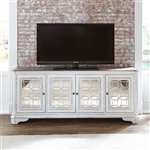 Magnolia Manor 84 Inch TV Console in Antique White Finish by Liberty Furniture - 244-TV84