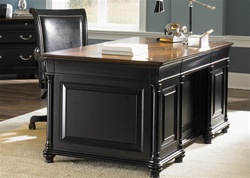 St. Ives Executive Home Office Desk in Two Tone Finish by Liberty Furniture - 260-HO100