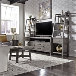Modern Farmhouse 3 Piece Entertainment Center in Dusty Charcoal Finish by Liberty Furniture - 406-ENTW-ECP