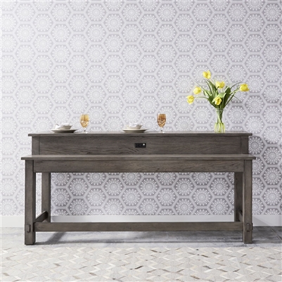 Modern Farmhouse Console Table in Dusty Charcoal Finish by Liberty Furniture - 406-OT7837