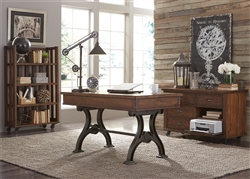 Arlington House 3 Pc Home Office Set in Cobblestone Brown Finish by Liberty Furniture - 411-HO
