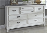 Allyson Park Sideboard in Wirebrushed White Finish with Wire Brushed Charcoal Top by Liberty Furniture - 417-BR31