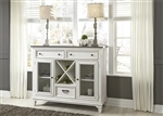 Allyson Park Buffet in Wirebrushed White Finish with Wire Brushed Charcoal Top by Liberty Furniture - 417-CB5444