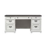 Allyson Park Credenza in Wirebrushed White Finish by Liberty Furniture - 417-HOJ-CS