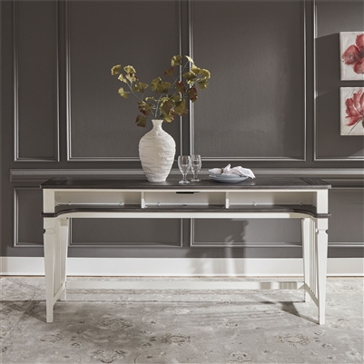 Allyson Park Console Bar Table in Wirebrushed White Finish by Liberty Furniture - 417-OT7637