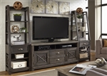Heatherbrook 4 Piece Entertainment Center with Piers in Charcoal and Ash Finish by Liberty Furniture - 422-ENTW-ECP
