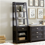 Heatherbrook Leaning Bunching Bookcase in Charcoal and Ash Finish by Liberty Furniture - 422-HO201