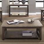 Heatherbrook Cocktail Table in Charcoal and Ash Finish by Liberty Furniture - LIB-422-OT1010