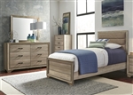 Sun Valley Upholstered Bed Youth Bedroom Set in Sandstone Finish by Liberty Furniture - 439-BR-TUB