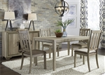 Sun Valley 60 Inch Rectangular Leg Table 5 Piece Dining Set in Sandstone Finish by Liberty Furniture - 439-DR-5LTS