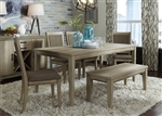 Sun Valley 72 Inch Rectangular Leg Table 6 Piece Dining Set in Sandstone Finish by Liberty Furniture - 439-DR-6RLS