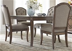 Amelia Rectangular Leg Table 5 Piece Dining Set in Antique Toffee Finish by Liberty Furniture - 487-DR-5RLS