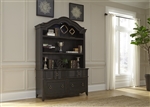 Chesapeake Credenza and Hutch in Wire Brushed Antique Black Finish by Liberty Furniture - 493-HO-CHS