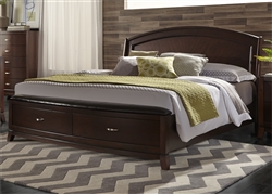 Avalon Panel Storage Bed in Dark Truffle Finish by Liberty Furniture - 505-BR-QPBS