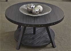 Aspen Skies Motion Cocktail Table in Wire Brushed Black Finish with Wear Thru by Liberty Furniture - 516-OT1011