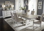 Abbey Park Trestle Table 5 Piece Dining Set in Antique White Finish by Liberty Furniture - 520-DR-5TRS